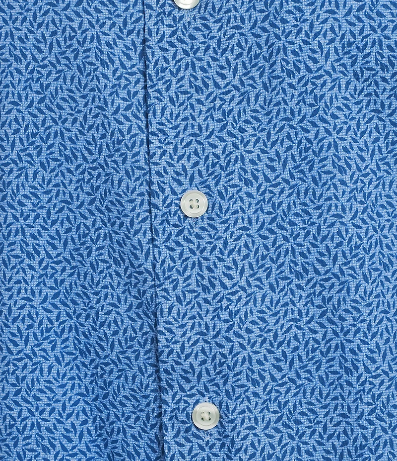 Roundtree & Yorke Short Sleeve Leaf Print Sport Shirt