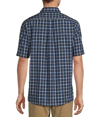 Roundtree & Yorke Short Sleeve Plaid Sport Shirt