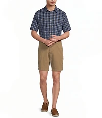Roundtree & Yorke Short Sleeve Plaid Sport Shirt