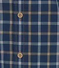 Roundtree & Yorke Short Sleeve Plaid Sport Shirt