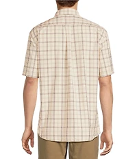 Roundtree & Yorke Short Sleeve Plaid Sport Shirt