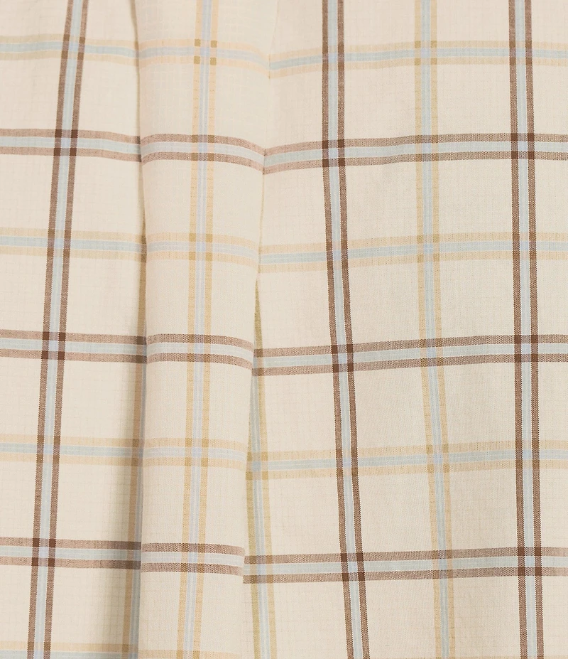 Roundtree & Yorke Short Sleeve Plaid Sport Shirt