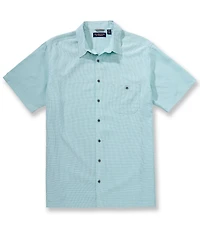 Roundtree & Yorke Short Sleeve Micro Check Sport Shirt