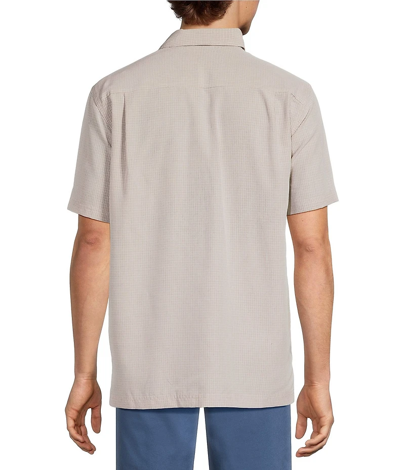 Roundtree & Yorke Short Sleeve Micro Check Sport Shirt