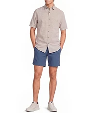 Roundtree & Yorke Short Sleeve Micro Check Sport Shirt