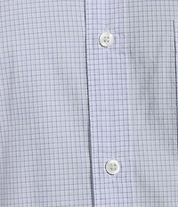 Roundtree & Yorke Short Sleeve Mini Check Poplin Sport Shirt