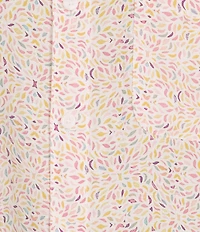 Roundtree & Yorke Short Sleeve Mosaic Print Linen Blend Sport Shirt