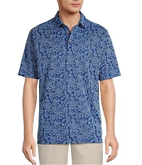 Roundtree & Yorke Short Sleeve Patterned Polynosic Polo Shirt