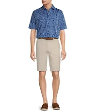 Roundtree & Yorke Short Sleeve Patterned Polynosic Polo Shirt