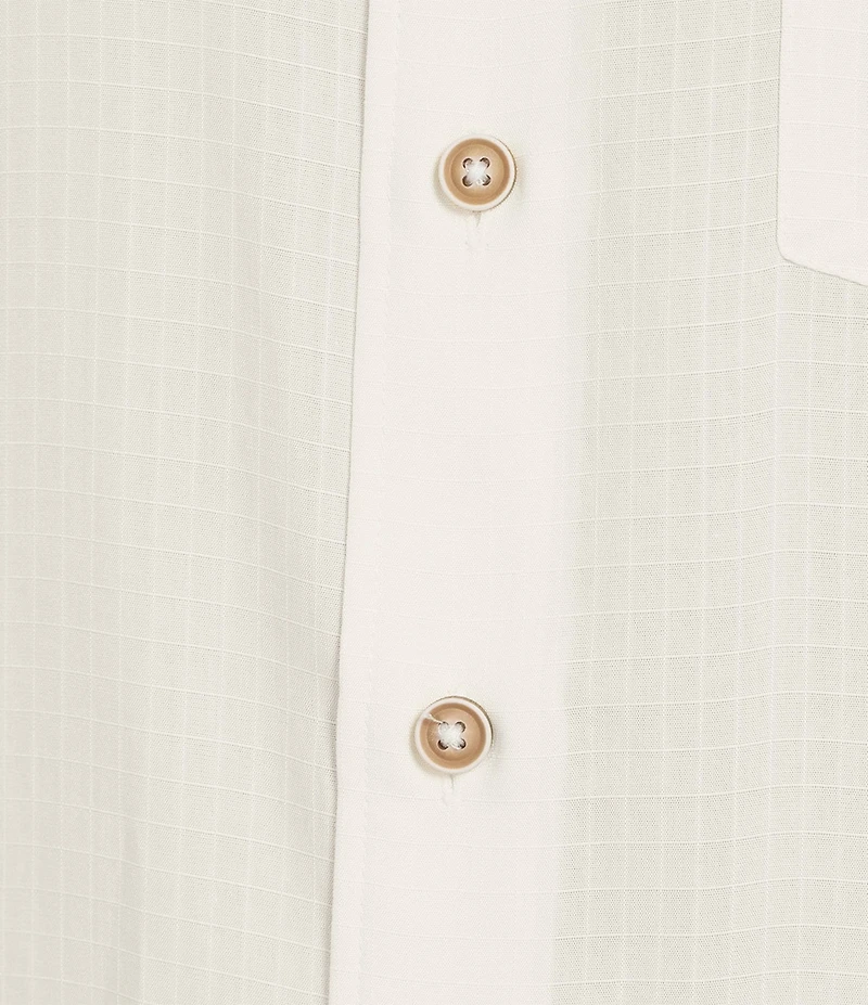 Roundtree & Yorke Short Sleeve Ribstop Solid Sport Shirt