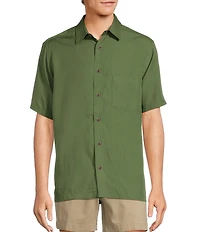 Roundtree & Yorke Short Sleeve Ribstop Solid Sport Shirt