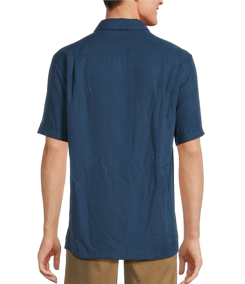 Roundtree & Yorke Short Sleeve Ribstop Solid Sport Shirt