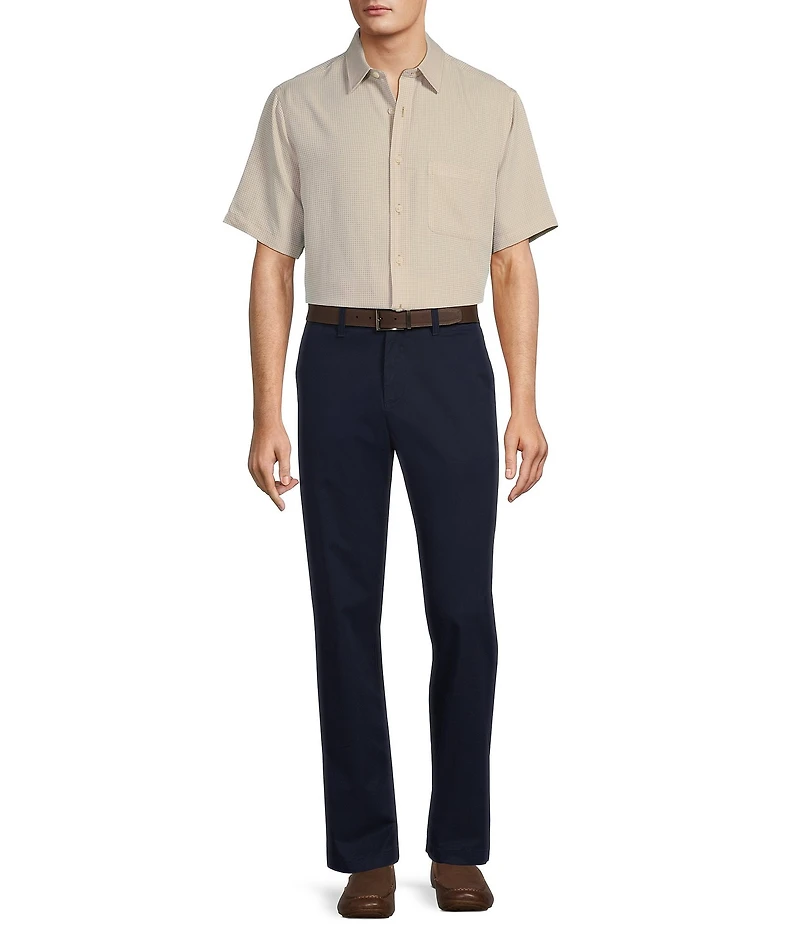 Roundtree & Yorke Short Sleeve Small Check Sport Shirt