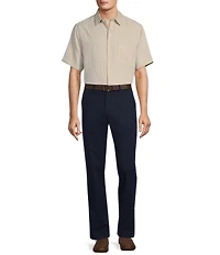 Roundtree & Yorke Short Sleeve Small Check Sport Shirt