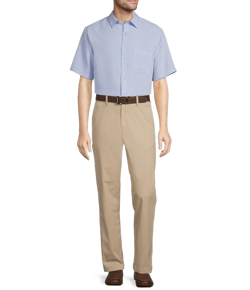 Roundtree & Yorke Short Sleeve Small Check Sport Shirt