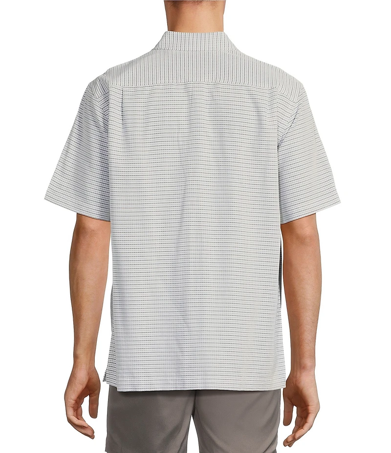 Roundtree & Yorke Short Sleeve Small Checked Polynosic Sport Shirt