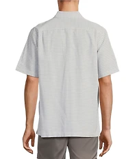 Roundtree & Yorke Short Sleeve Small Checked Polynosic Sport Shirt