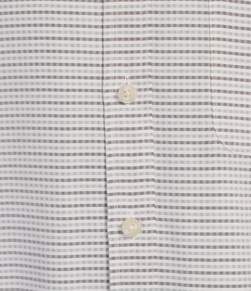 Roundtree & Yorke Short Sleeve Small Checked Polynosic Sport Shirt