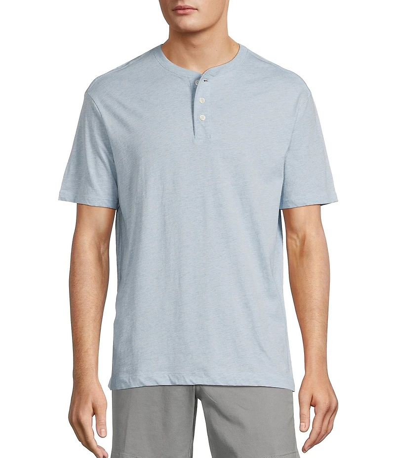 Roundtree & Yorke Short Sleeve Soft Solid Henley Shirt