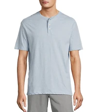 Roundtree & Yorke Short Sleeve Soft Solid Henley Shirt