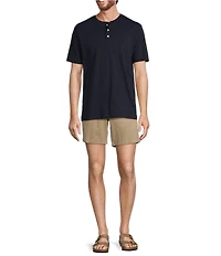 Roundtree & Yorke Short Sleeve Soft Solid Henley Shirt