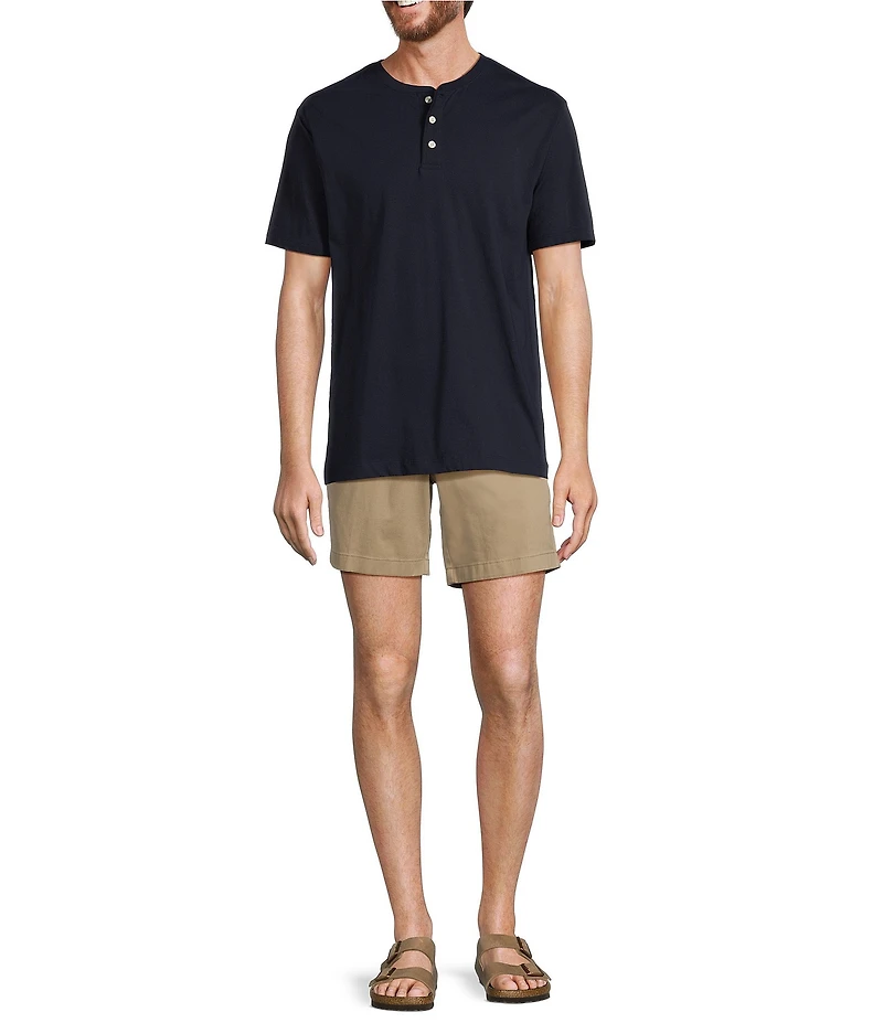 Roundtree & Yorke Short Sleeve Soft Solid Henley Shirt