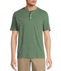 Roundtree & Yorke Short Sleeve Soft Solid Henley Shirt