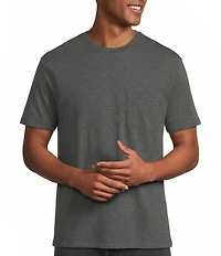 Roundtree & Yorke Solid Cloud Short Sleeve Pocket Crew T-Shirt