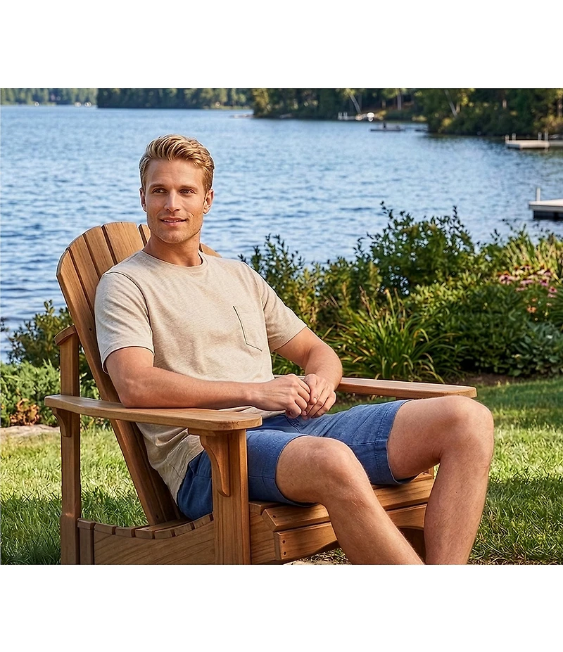 Roundtree & Yorke Solid Cloud Short Sleeve Pocket Crew T-Shirt