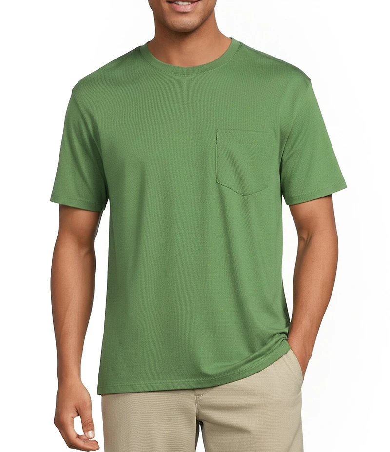 Roundtree & Yorke Solid Cloud Short Sleeve Pocket Crew T-Shirt