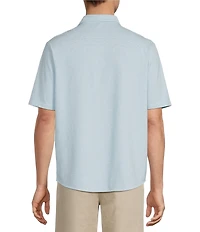 Roundtree & Yorke Short Sleeve Solid Button Front Shirt