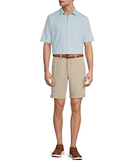 Roundtree & Yorke Short Sleeve Solid Button Front Shirt