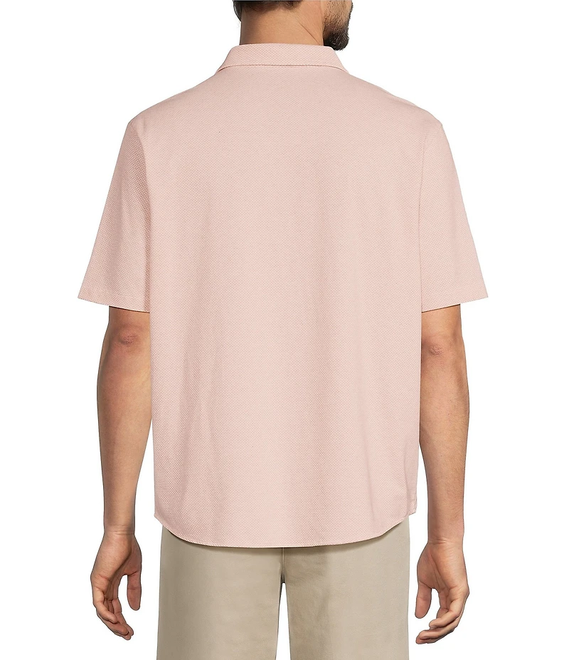 Roundtree & Yorke Short Sleeve Solid Button Front Shirt