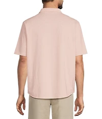 Roundtree & Yorke Short Sleeve Solid Button Front Shirt
