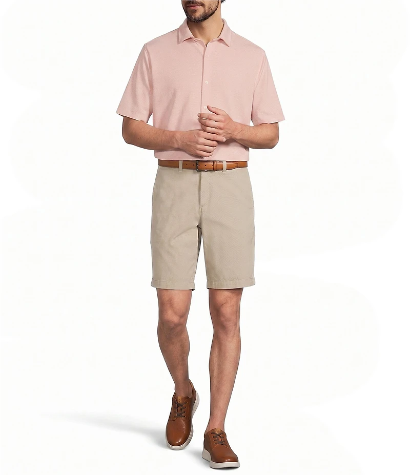 Roundtree & Yorke Short Sleeve Solid Button Front Shirt