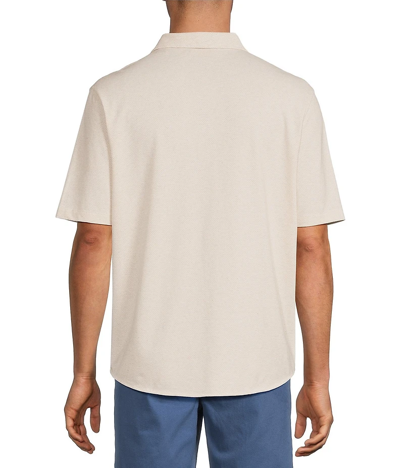 Roundtree & Yorke Short Sleeve Solid Button Front Shirt