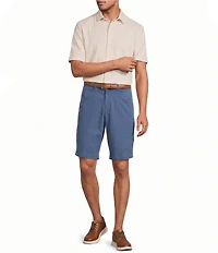 Roundtree & Yorke Short Sleeve Solid Button Front Shirt
