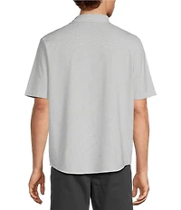 Roundtree & Yorke Short Sleeve Solid Button Front Shirt