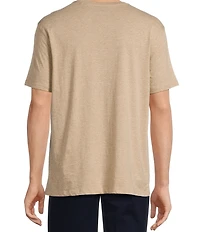 Roundtree & Yorke Short Sleeve Solid Heathered Pocket Crew T-Shirt