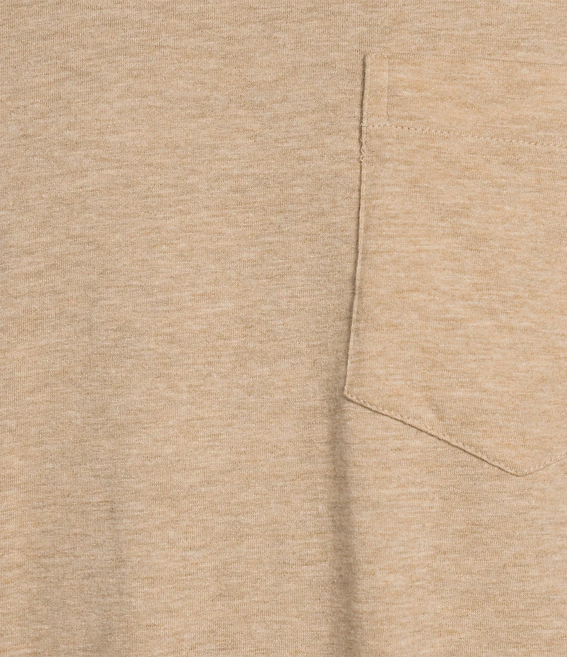 Roundtree & Yorke Short Sleeve Solid Heathered Pocket Crew T-Shirt