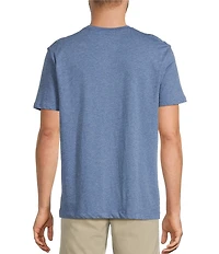 Roundtree & Yorke Solid Cloud Short Sleeve Henley Shirt