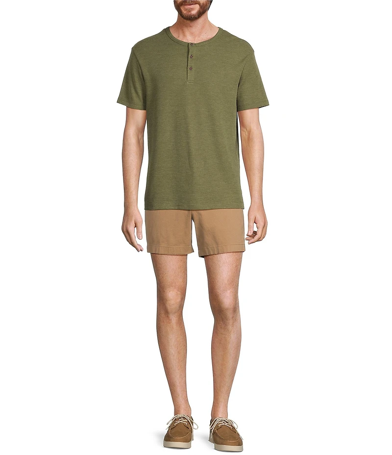 Roundtree & Yorke Short Sleeve Solid Henley Shirt