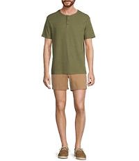 Roundtree & Yorke Short Sleeve Solid Henley Shirt