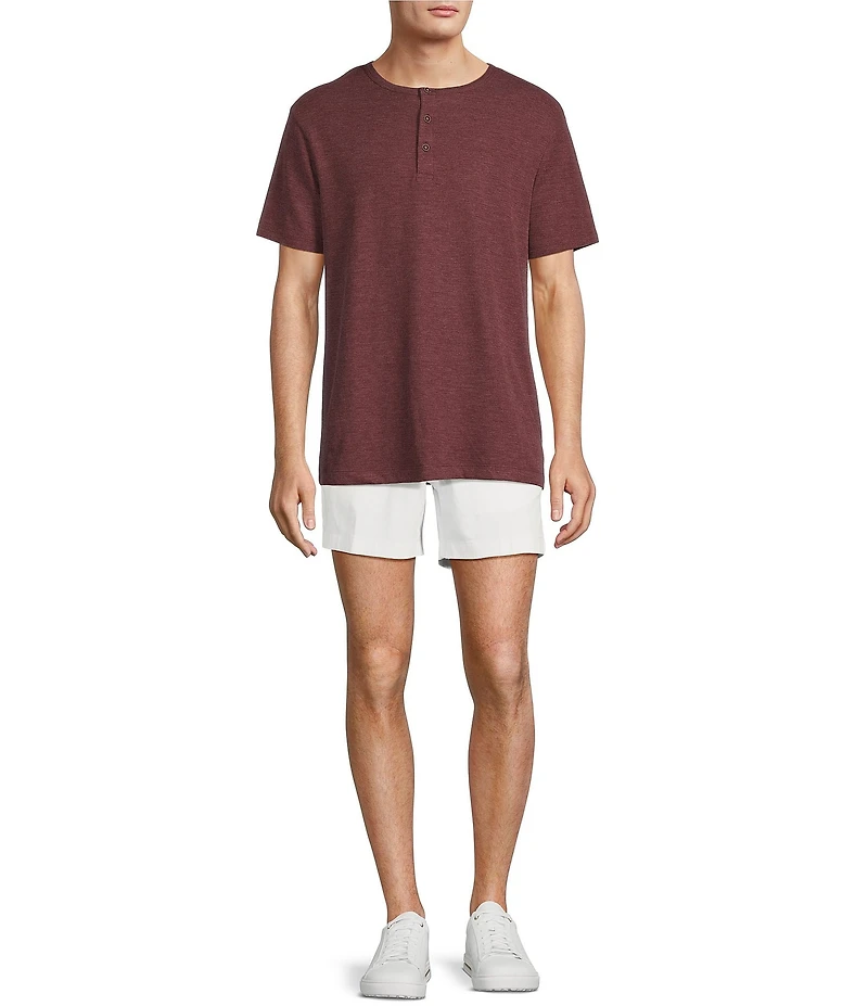 Roundtree & Yorke Short Sleeve Solid Henley Shirt