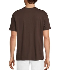 Roundtree & Yorke Solid Cloud Short Sleeve Henley Shirt