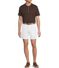 Roundtree & Yorke Solid Cloud Short Sleeve Henley Shirt