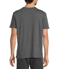 Roundtree & Yorke Solid Cloud Short Sleeve Henley Shirt