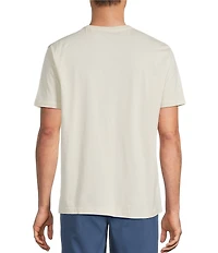 Roundtree & Yorke Solid Cloud Short Sleeve Henley Shirt