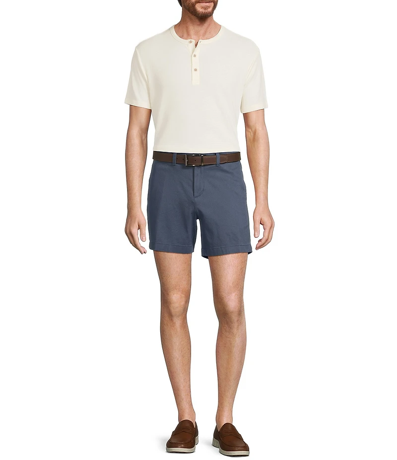 Roundtree & Yorke Short Sleeve Solid Henley Shirt