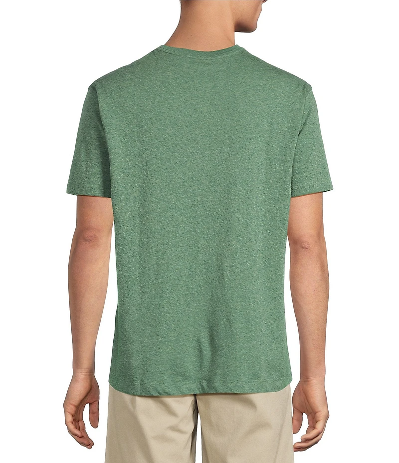 Roundtree & Yorke Solid Cloud Short Sleeve Henley Shirt